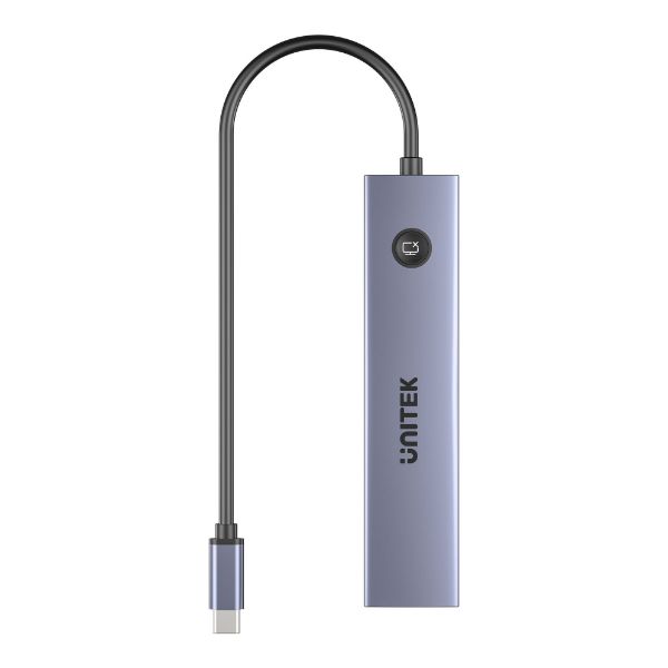 UNITEK H1124AGY - uHUB S7 Pro 7-in-1 5Gbps USB-C Hub with Screen On/Off button 4K@60Hz, PD 100W, and SD/micro