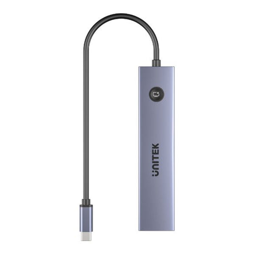 H1124AGY - UNITEK H1124AGY - uHUB S7 Pro 7-in-1 5Gbps USB-C Hub with Screen On/Off button 4K@60Hz, PD 100W, and SD/micro