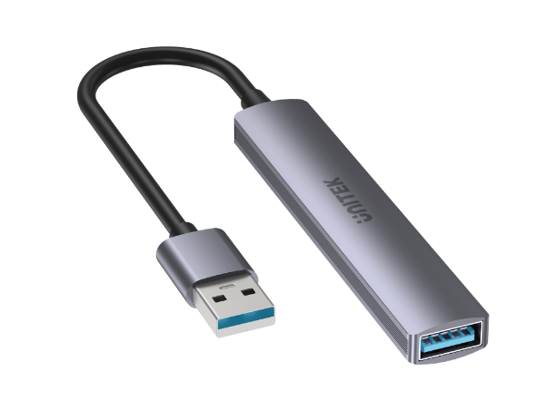 UNITEK H1208A - 4-in-1 USB Multi-port Ultra Slim Hub w/ USB-A Connector. 1x USB3.0 Port & 3x USB2.0