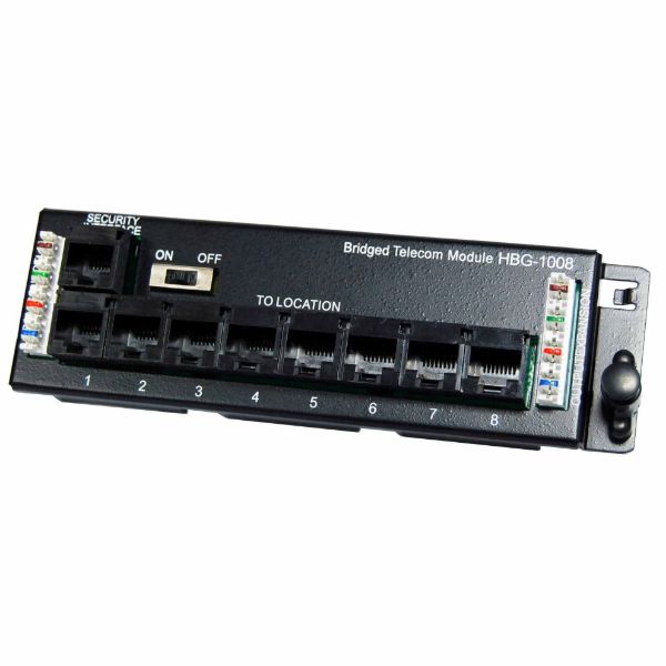 DYNAMIX HBG-1008 - 8 Port Telco Distribution Module w/ RJ31 Security Port. 2x IDC Port 8x RJ45 Port