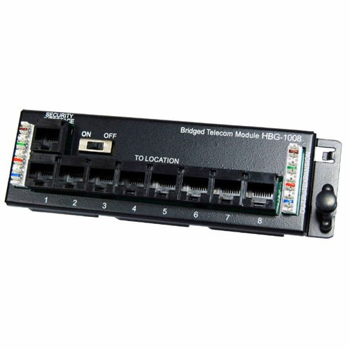 DYNAMIX HBG-1008 - 8 Port Telco Distribution Module w/ RJ31 Security Port. 2x IDC Port 8x RJ45 Port