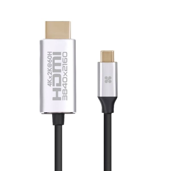 PROMATE HDLINK-60H-GRY - 1.8m 4K USB-C to HDMI Cable w/ Gold Plated Connectors. Supports Max Res up to 4K@60Hz