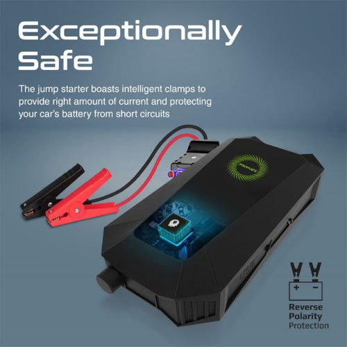 HEXABOLT-20 - PROMATE HEXABOLT-20 - 19000mAh Jump Starter Power Bank. 1500A/12V Peak Current Port LED Flashlight Wireless