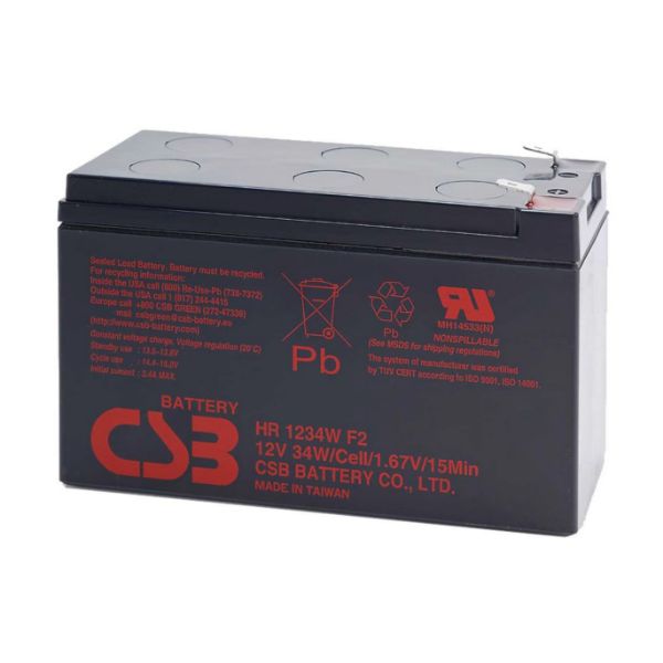 CSB HRL1234WFR - 12V 34W 9.0 AH Long Life Replacement UPS Battery. Up to 8 years in Standby