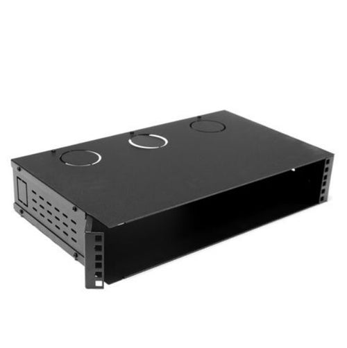 DYNAMIX HWMB300-2U - 2U 300mm Deep 19'' Fully Enclosed Hinged Wall Bracket. Includes Lid & Base Panels.