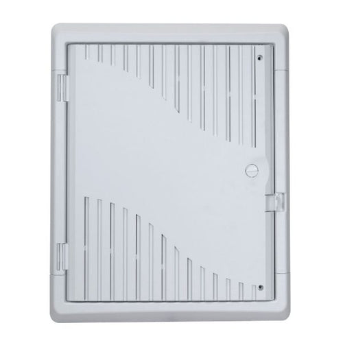 HWS-1803WRV2 - DYNAMIX HWS-1803WRV2 - 18'' Recessed Plastic Network Enclosure WiFi Ready Slim Vented Lid Dual GPO