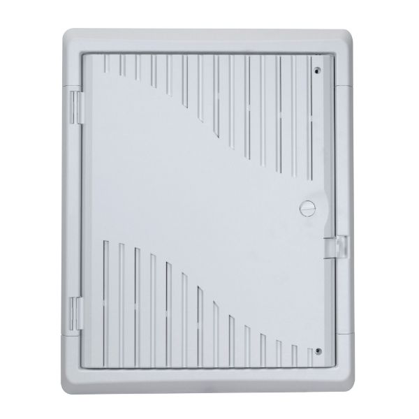 DYNAMIX HWS-1803WRV2 - 18'' Recessed Plastic Network Enclosure WiFi Ready Slim Vented Lid Dual GPO