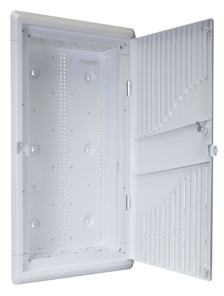 DYNAMIX HWS-2803WRV2-5 - 28'' Recessed 5pc Bundle Plastic Network Enclosure. WiFi Ready Slim Vented Lid