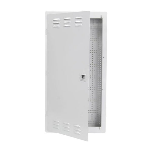 HWS-2804V2 - DYNAMIX HWS-2804V2 - 28'' FTTH Network Enclosure Recessed Wall Mount Vented Lid Cable & Dual GPO Knock outs.