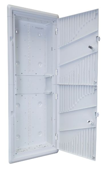DYNAMIX HWS-4203WRV2 - 42'' Recessed Plastic Network Enclosure Slim Vented Lid Dual GPO/Cable Knockouts