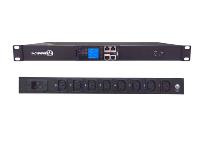 iPSI081-A2C04 - RackPower Smart PDU: 16A IEC C20 inlet, 8x C13 10A outlets.