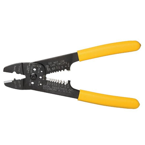 IDL30-428 - IDEAL INDUSTRIES IDL30-428 - Combination Crimp Strip Cut Tool Strips 8 to 20AWG Solid & 22AWG Stranded Cable