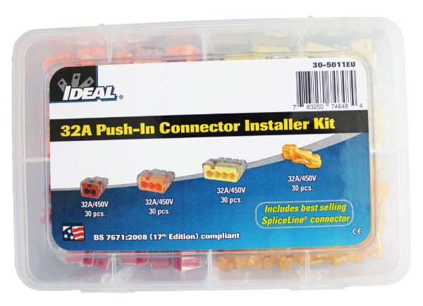 IDEAL INDUSTRIES IDL30-5011EU - 32A Push-In Connector Kit 120pc Box