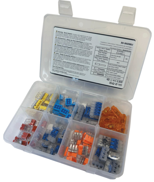 IDEAL INDUSTRIES IDL30-5025EU - Push-In & Lever Wire Connector Kit 80pc Box