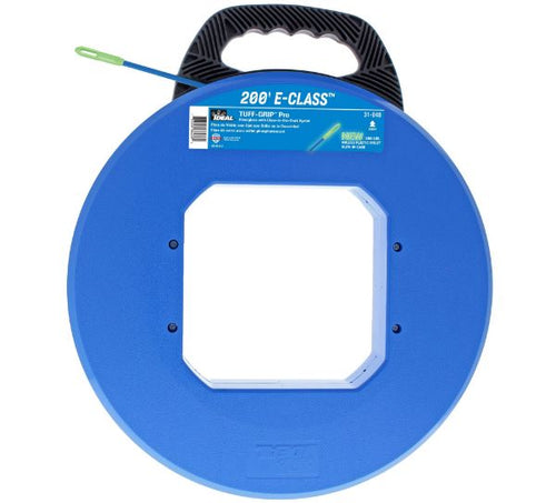IDL31-048 - IDEAL INDUSTRIES IDL31-048 - 60m E-Class Fiberglass Fish Tape w/ Glow-in-the-Dark Eyelet & Tuff-Grip Pro Case