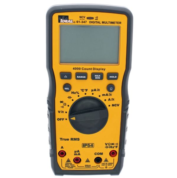 IDEAL INDUSTRIES IDL61-347 - 1000V AC/DC Multimeter. CAT IV 600V & CAT III 1000V Rating