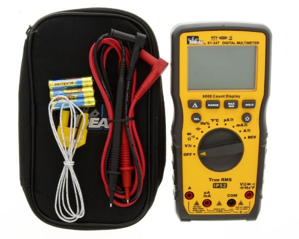 IDEAL INDUSTRIES IDL61-347 - 1000V AC/DC Multimeter. CAT IV 600V & CAT III 1000V Rating