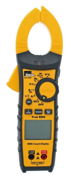 IDEAL INDUSTRIES IDL61-747 - 400A AC/DC TRMS TightSight Clamp Meter CAT III 600V Rating.