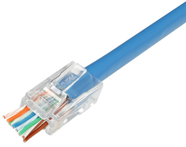 IDEAL INDUSTRIES IDL85-385 - CAT6A/6 UTP RJ45 Push Through Plug (Staggered) Pack of 50 Compatible w/ 30-495