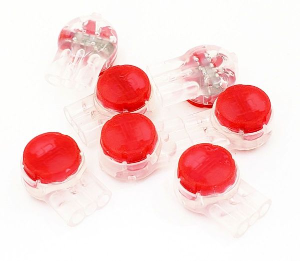 IDEAL INDUSTRIES IDL86-930 - UR2 Red IDC 3-Wire Butt Splice Jellybean Wire Connector Pack of 100