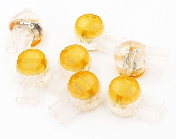IDEAL INDUSTRIES IDL86-955 - UY2 Yellow IDC 2-Wire Butt Splice Jellybean Wire Connector Pack of 100