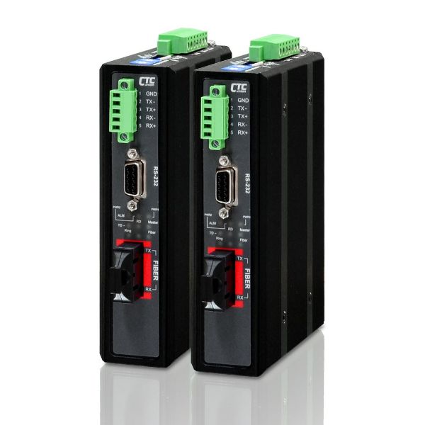 CTCUNION IFC-SERIAL-SC002 - Serial To Fibre Media Converter. 2km. RS485/422/232 to SC fibre 2km.