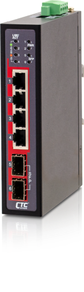 IGS-402CS-E - CTCUNION IGS-402CS-E - 4 Port Gigabit Unmanaged Compact Switch. -40C +75C. 4x 10/100/1000Base-T plus 2x