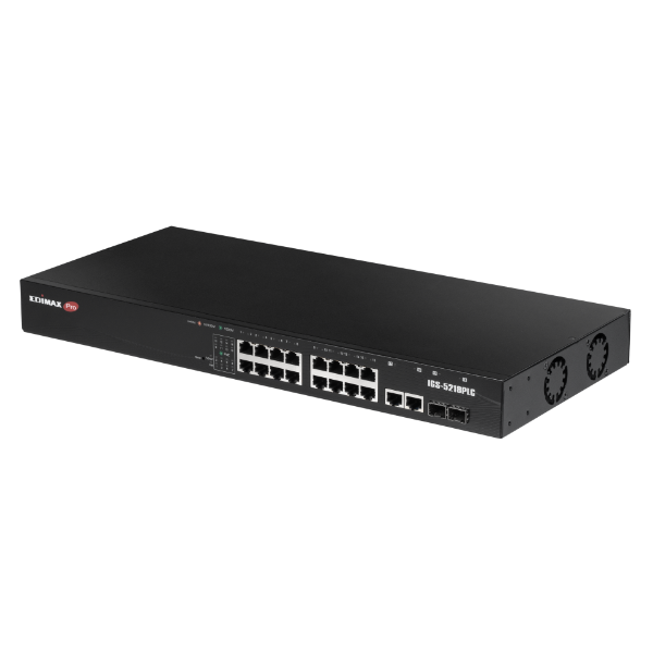 EDIMAX IGS-5218PLC - Industrial Surveillance VLAN 18-Port Gigabit PoE+ Web Smart Switch