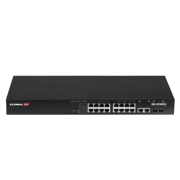 EDIMAX IGS-5218PLC - Industrial Surveillance VLAN 18-Port Gigabit PoE+ Web Smart Switch