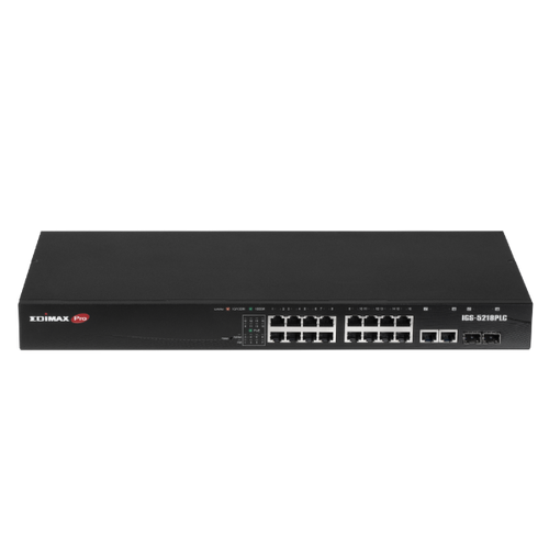 IGS-5218PLC - EDIMAX IGS-5218PLC - Industrial Surveillance VLAN 18-Port Gigabit PoE+ Web Smart Switch
