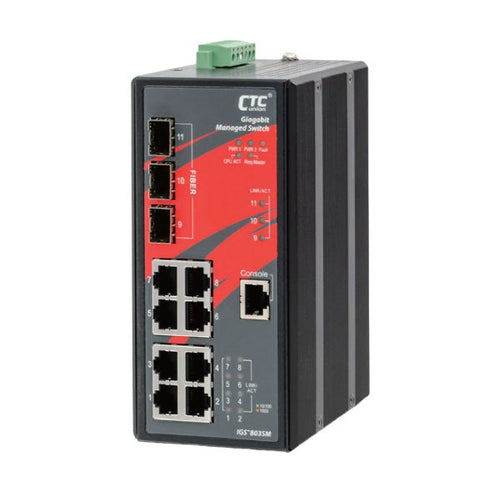 IGS803SME - CTCUNION IGS803SME - 8 Port Gigabit Managed Switch. -40C 75C. 8x 10/100/1000Base-T(X)