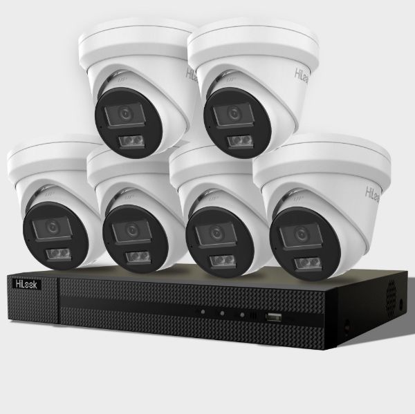 IK-6486TH-MM-P - HiLook 8ch NVR, 6 camera T262 kit, NO HDD- 1ch de coding