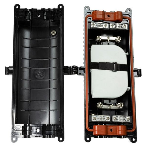 DYNAMIX INLINE01 - 24 Fibre Inline Enclosure. IP68 Integrated Airtight & Waterproof Seal