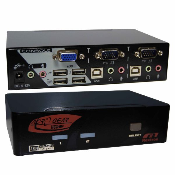 REXTRON KAAG112-BK - 1-2 Automatic VGA/USB KVM Switch