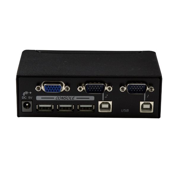 REXTRON KAG12-BK - 1-2 USB Automatic KVM Share 1x Keyboard/Video/ Mouse 2x CPU''s via the VGA US