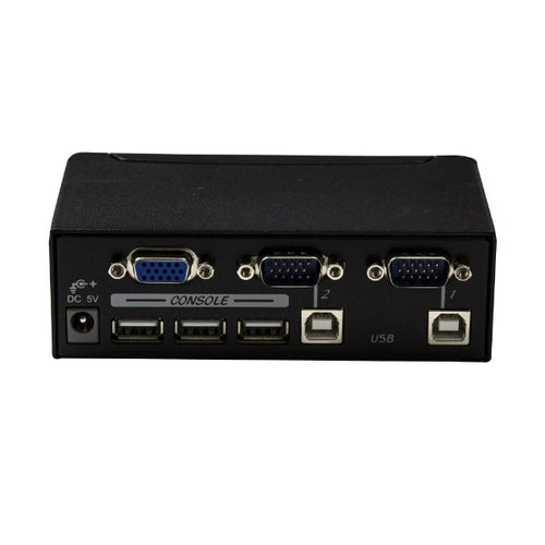 KAG12-BK - REXTRON KAG12-BK - 1-2 USB Automatic KVM Share 1x Keyboard/Video/ Mouse 2x CPU''s via the VGA US