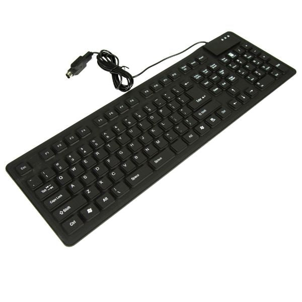 DYNAMIX KEY-FOLDUSB02 - Flexible USB Keyboard 109 keys Black Colour