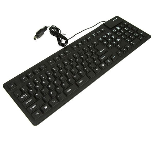KEY-FOLDUSB02 - DYNAMIX KEY-FOLDUSB02 - Flexible USB Keyboard 109 keys Black Colour