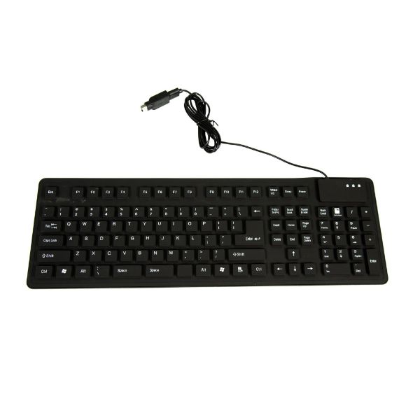 DYNAMIX KEY-FOLDUSB02 - Flexible USB Keyboard 109 keys Black Colour