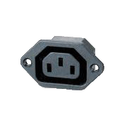 RackPower KNCU12-02 - C13 10A Outlet, Screw mount with 6.3mm QC tabs