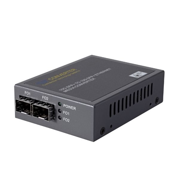 LAN-5002SFP - CTS Dual SFP+ 10G Media Converter. Single-mode & Multimode SFP. Support 10 Gigabit Fiber to Fiber full duplex conversion. 3R Optical Signal Regeneration.