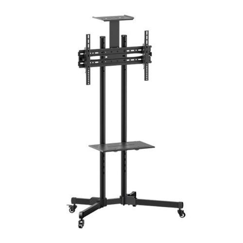 LCD-T1028B - BRATECK LCD-T1028B - 32''-70'' Economy TV Trolley Adjust TV Height w/ Metal Shelf. Max VESA: 600x400