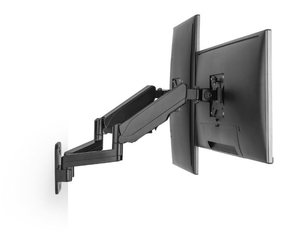 BRATECK LDA30-114 - 17''-32'' Dual Screen Wall Mounted Gas Spring Monitor Arm Max load: 9kgs (per arm). VESA