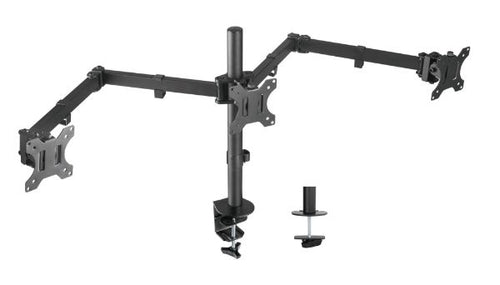 LDT12-C034N - BRATECK LDT12-C034N - 13''-27'' Triple Monitor Economy Desk Mount Bracket Detachable VESA Max 7kgs Per