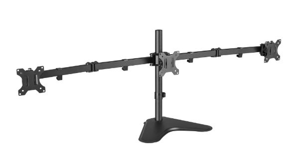 BRATECK LDT12-T034N - 13''-27'' Triple Monitor Economy Desk Mount Stand Detachable VESA Max 7kgs Per