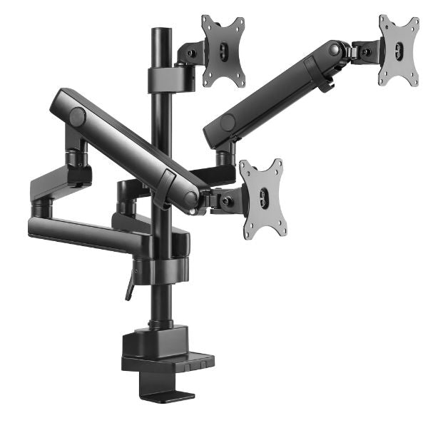 BRATECK LDT20-C036P - 17''-27'' Triple Monitor Spring-Assisted Mount Bracket Max load 7kg per Arm. Max Arm