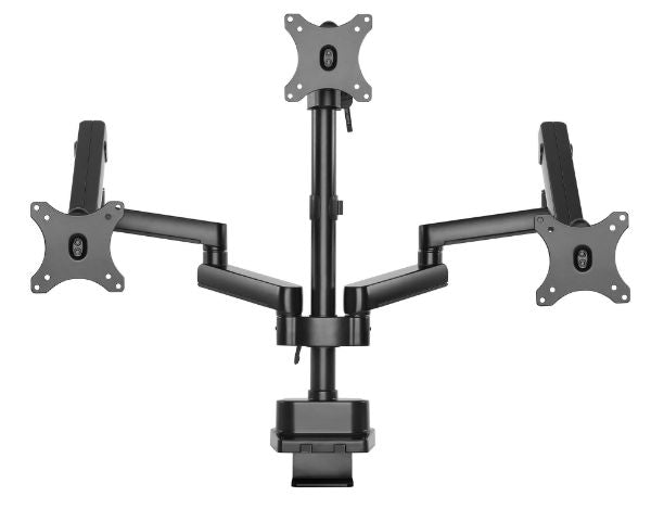 BRATECK LDT20-C036P - 17''-27'' Triple Monitor Spring-Assisted Mount Bracket Max load 7kg per Arm. Max Arm