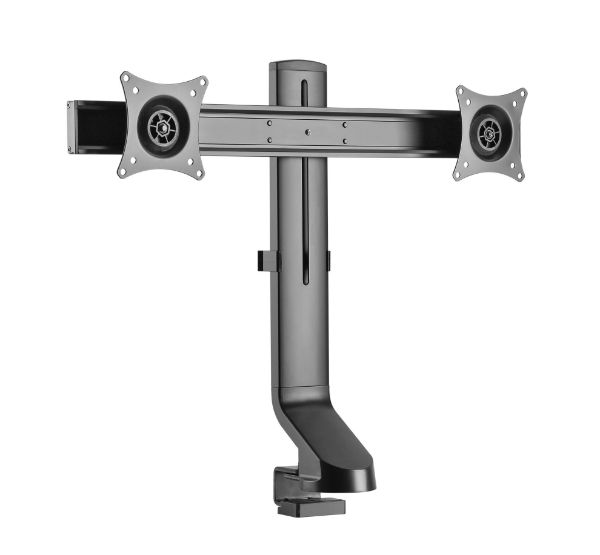 BRATECK LDT21-C02 - 17-27'' Dual monitor desk mount Sit/Stand workstation Compatible. Max load 7Kgs.