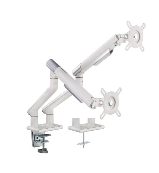 BRATECK LDT49-C024 - 17-32'' Dual Premium Slim Aluminium Spring-Assisted Desk Mount Monitor Arm.