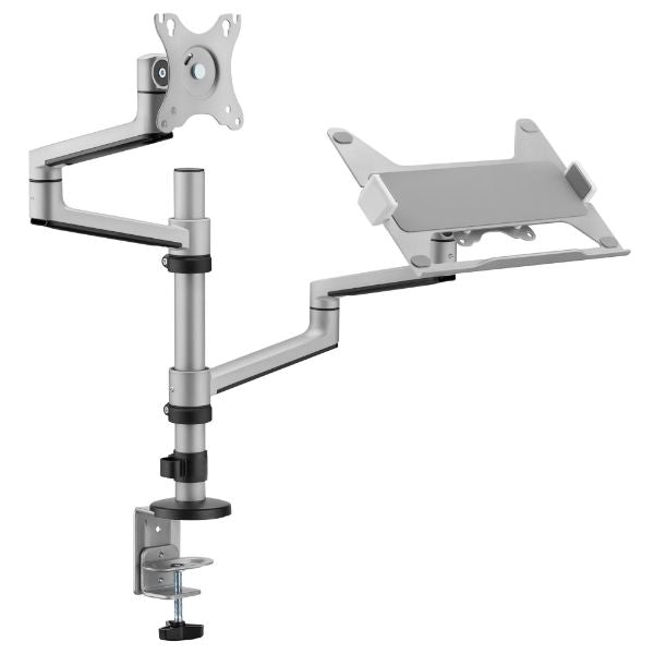 BRATECK LDT72-C024ML - 17''-32'' Dual Arm Premium Articulating Monitor Arm Tray Arm Extension 466mm